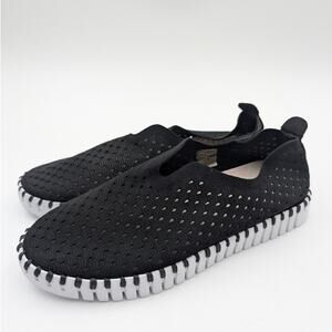Ilse Jacobsen Tulip 139 Perforated Slip-On Sneaker Women's Black Size US6 EU36